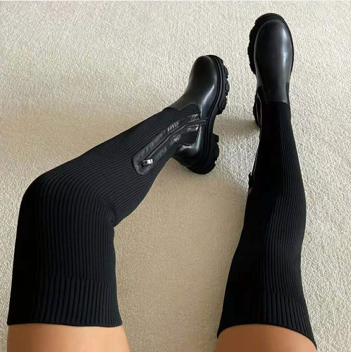 Elegant black women's everyday boots. Versatile & comfortable for fall/winter chic style.
