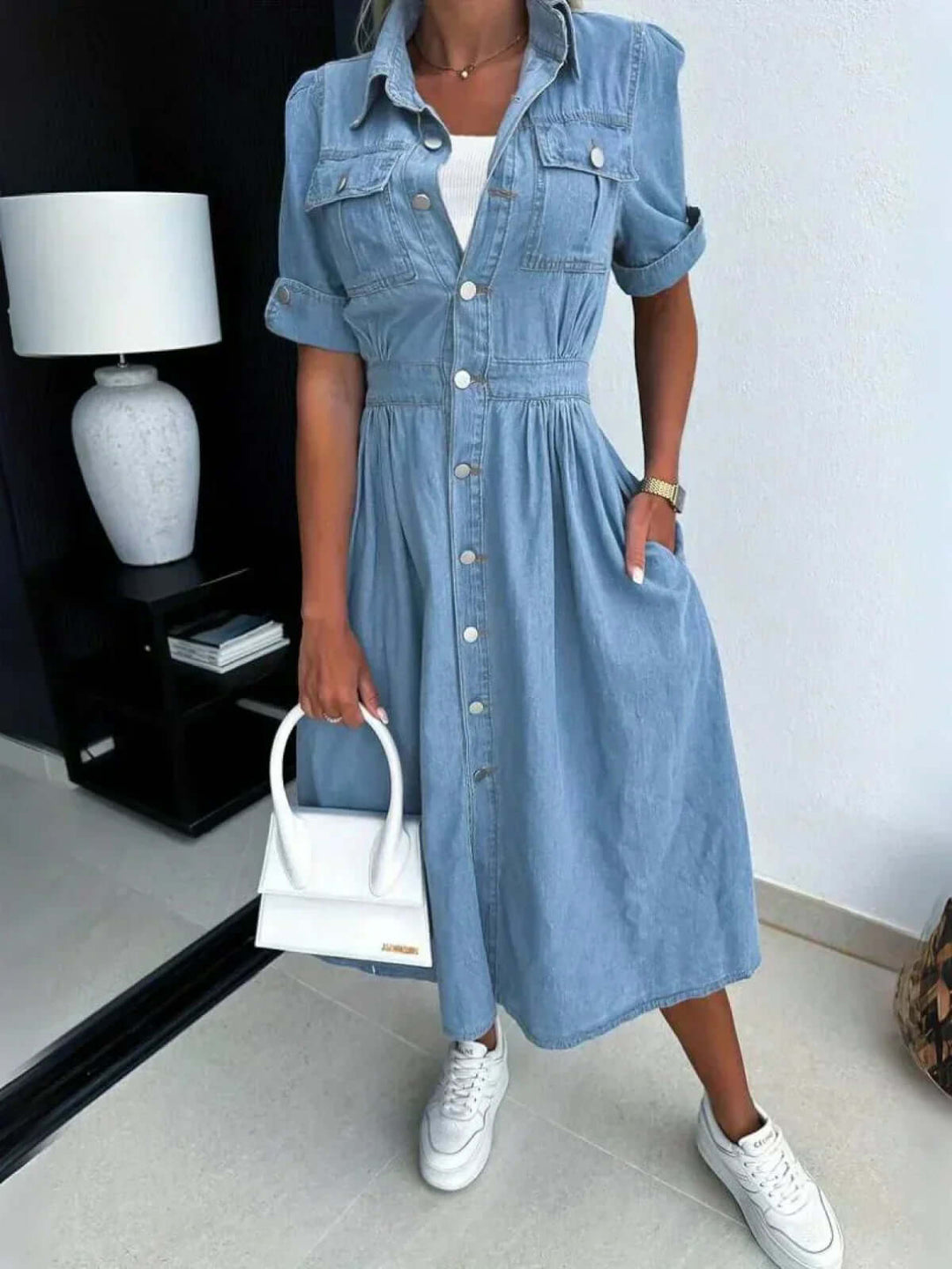 Denim Dress - Women's Versatile Outfit