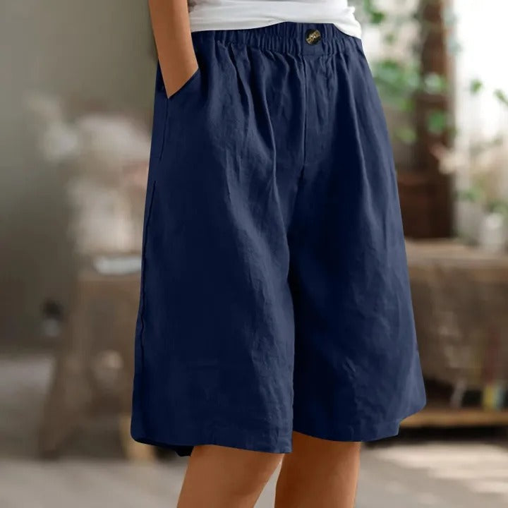 Casual women's summer shorts in a relaxed fit, great for warm weather, beach trips, or stylish everyday wear.