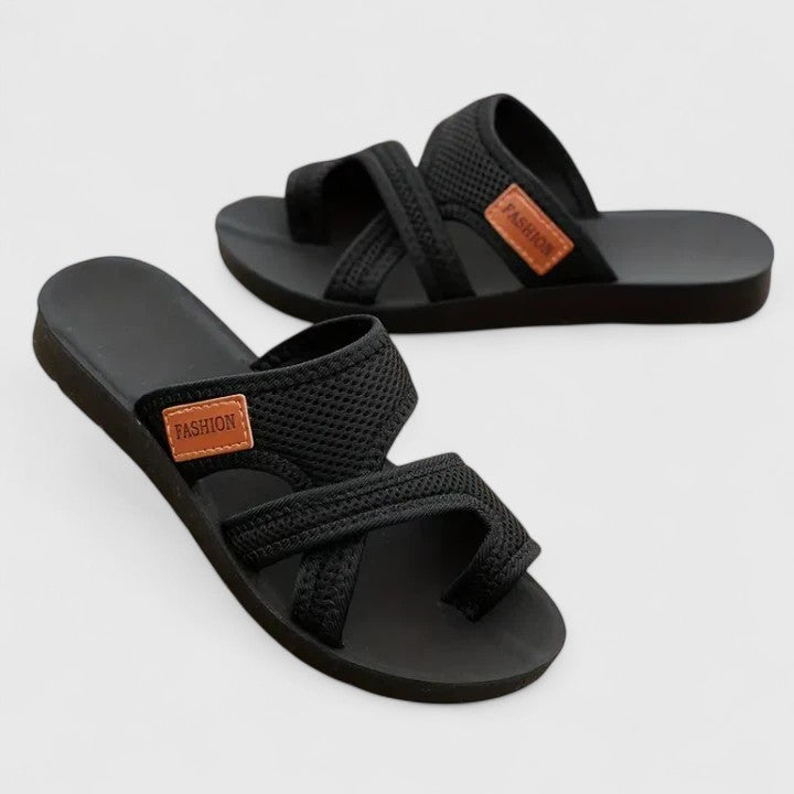 Easy slip-on women's orthopedic sandals, designed for bunion relief, arch support, & summer comfort.