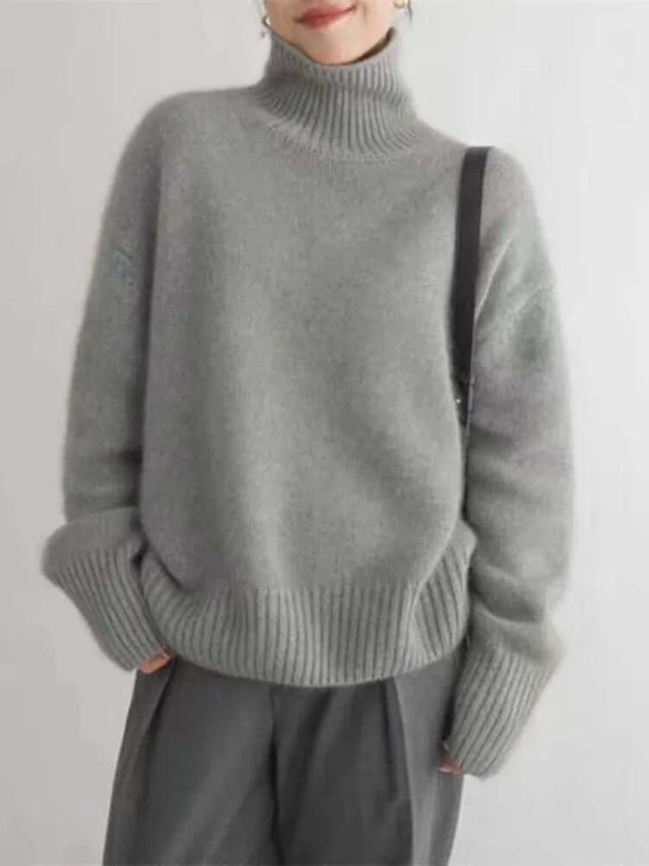 Women's Soft Knitted High Neck Sweater