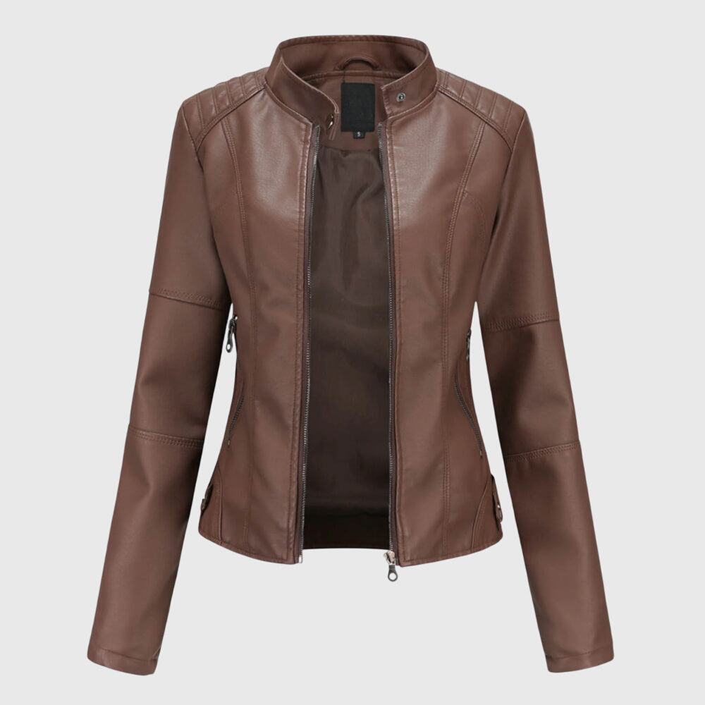 Fashionable women's classic jacket, blending modern style with timeless elegance. Perfect versatile outer layer for ladies.