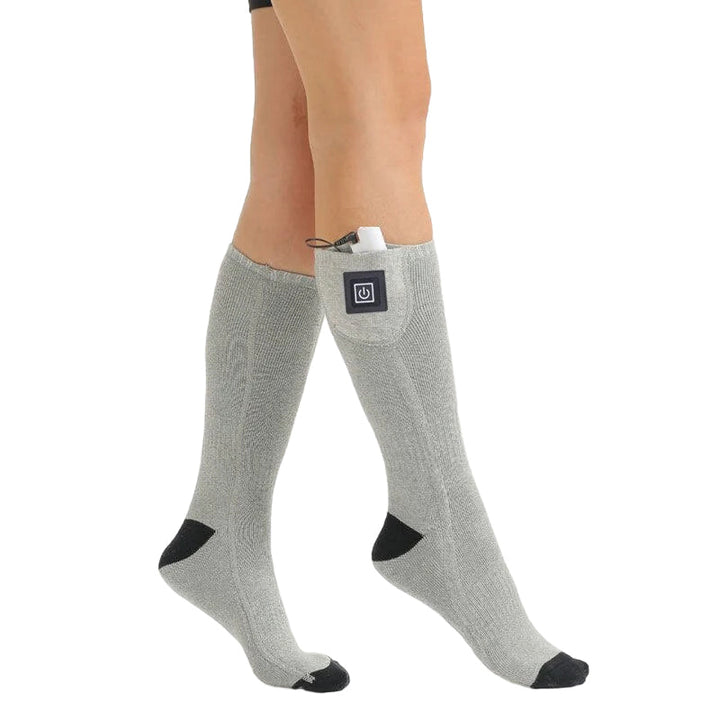 Unisex HeatWave rechargeable heated socks for hiking, camping, and outdoor adventures.