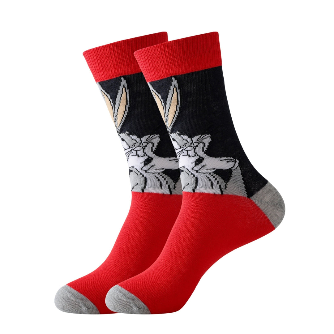 Vibrant novelty cartoon socks. Fun, colorful unisex ankle socks for playful fashion, comfort & everyday wear.