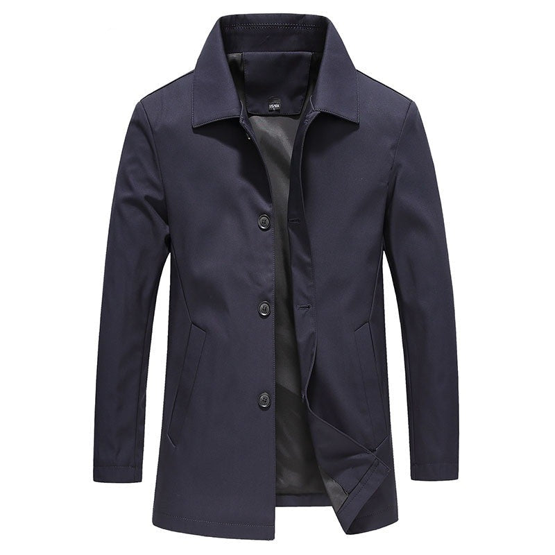 Stylish men's collared jacket, a classic button-down outerwear piece. Ideal for casual & smart casual looks.