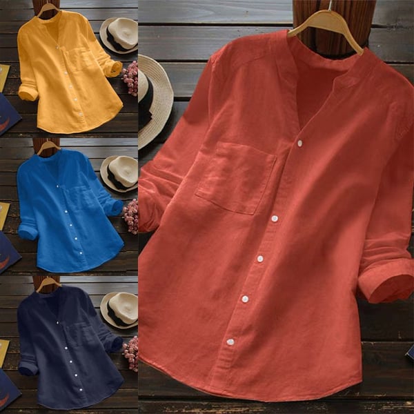 Chic women's loose fit blouse. Versatile casual shirt, perfect for everyday wear & comfort.