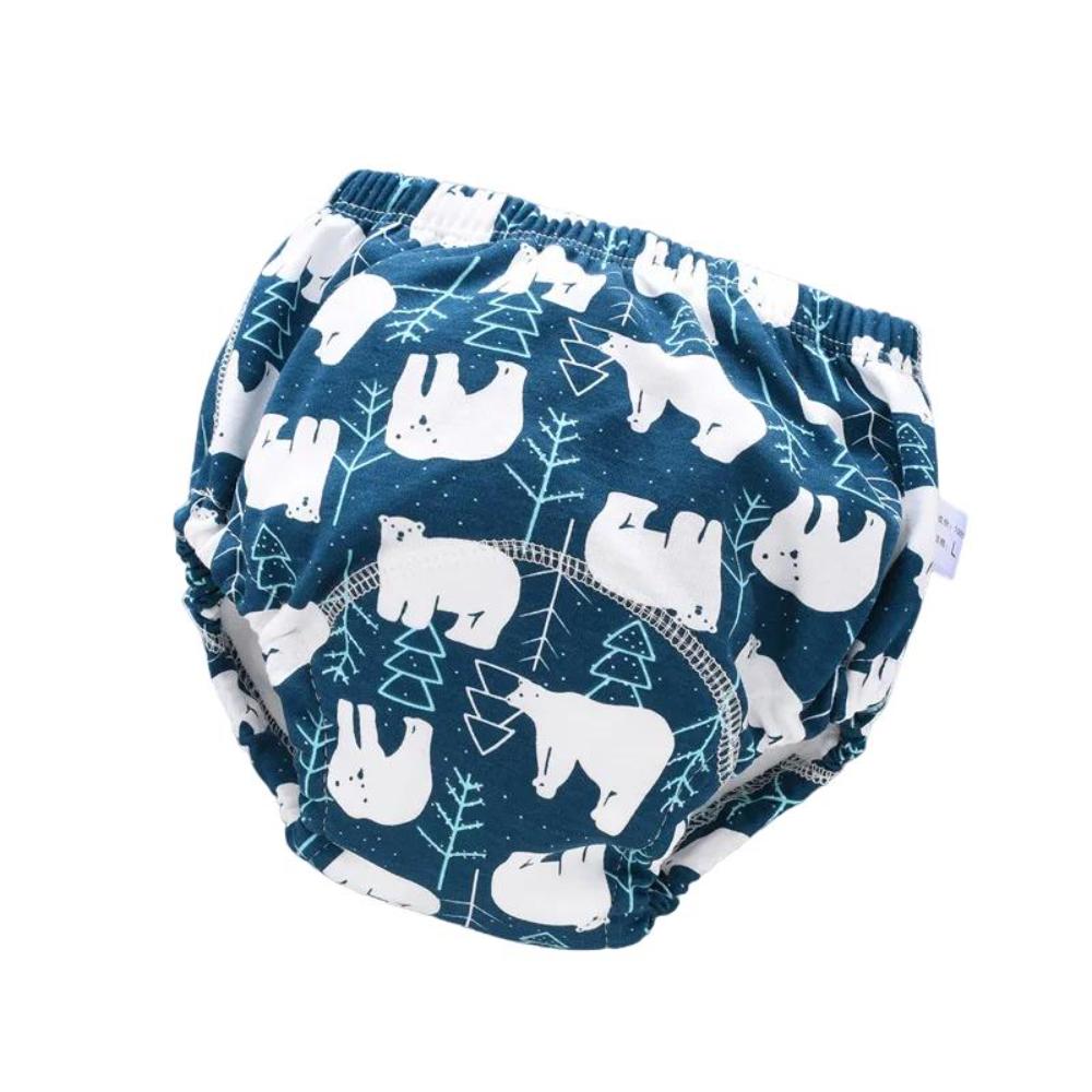 Adjustable eco-friendly cotton swim nappy for toddlers & babies, perfect for potty training and pool time.