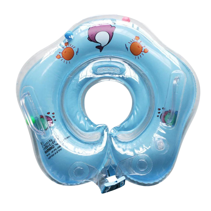 Versatile baby neck float; a secure swimming aid, pool toy, and bath accessory for infant water activities.