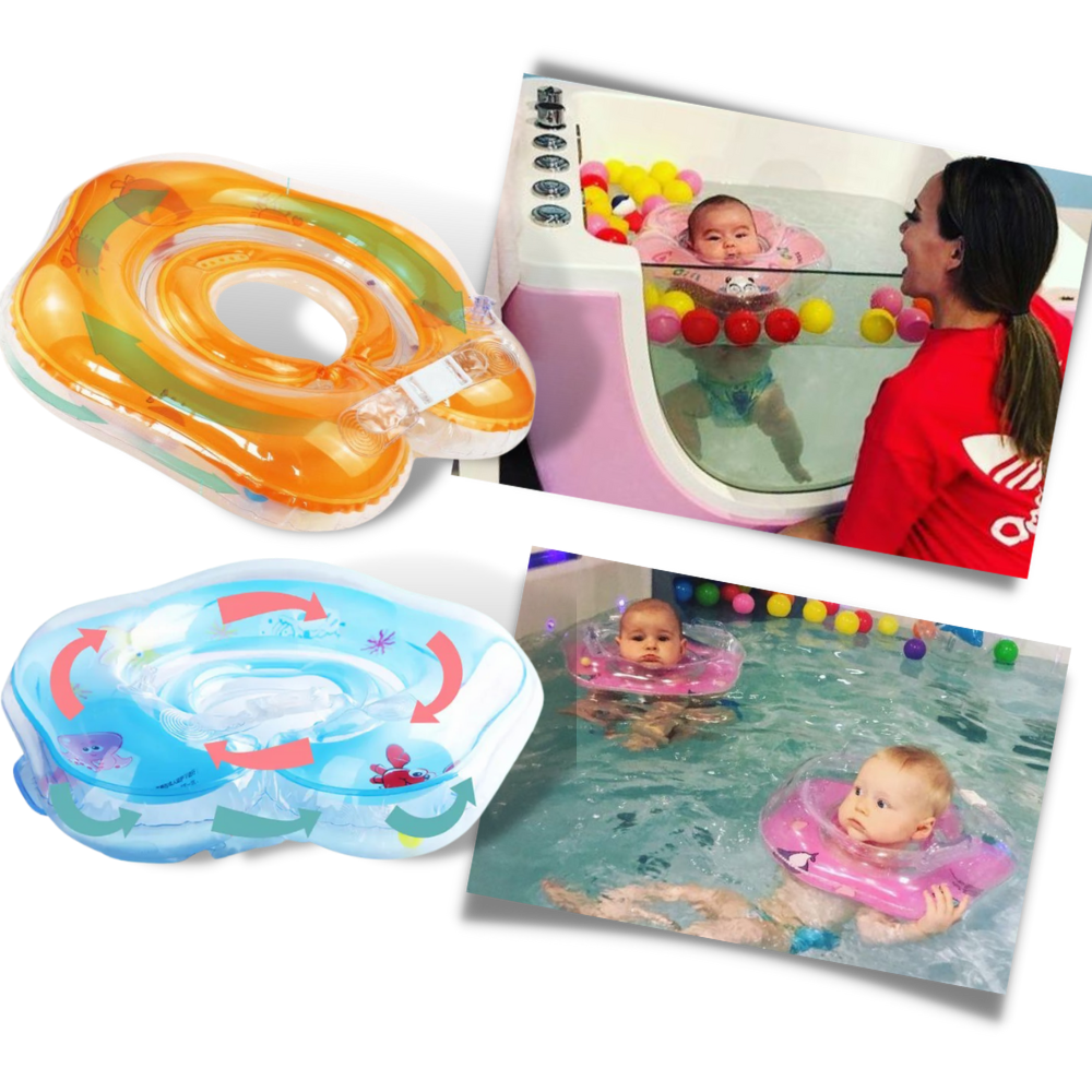 Baby essential neck float: secure swimming aid for infant water activities & fun pool time.