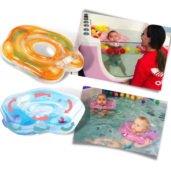 Baby essential neck float: secure swimming aid for infant water activities & fun pool time.