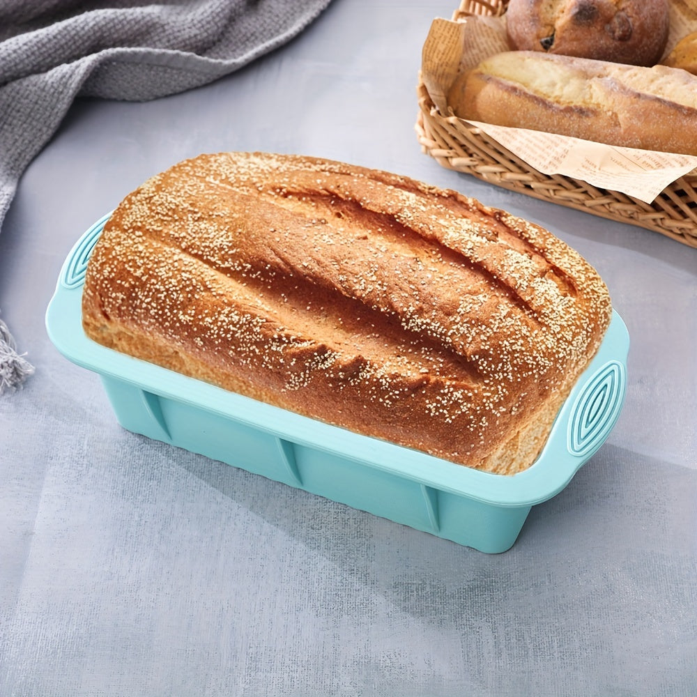 Assorted 6-piece silicone bakeware: includes molds for cakes, muffins, donuts, and bread. Nonstick & flexible.