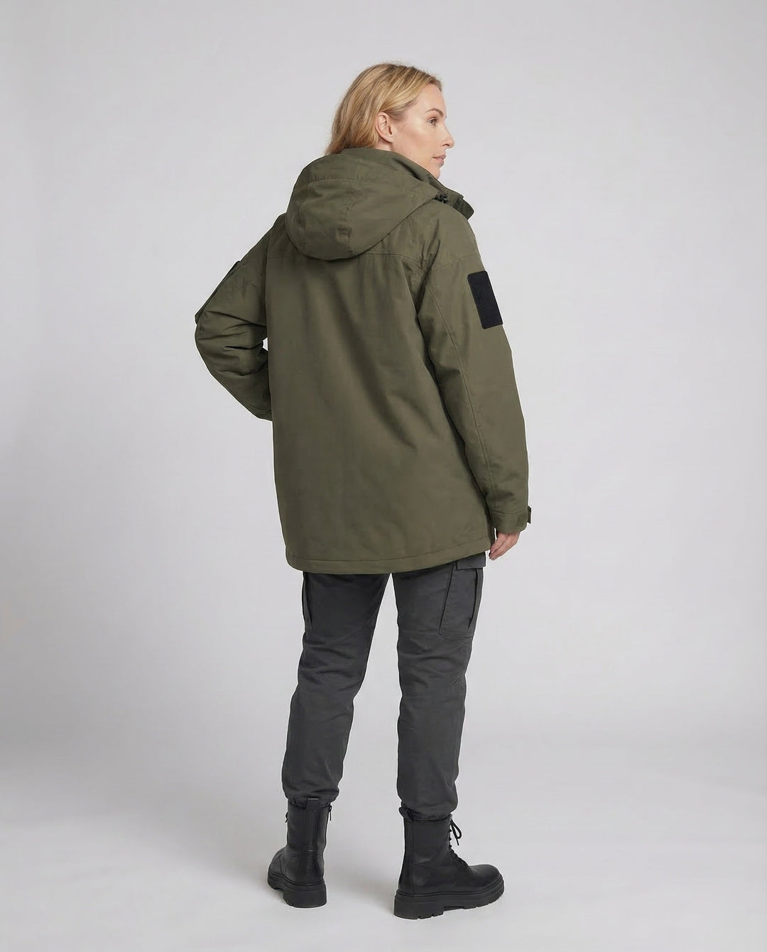 Stylish women's oversized waterproof zipped jacket. Essential outerwear for casual style & all-weather outdoor comfort.