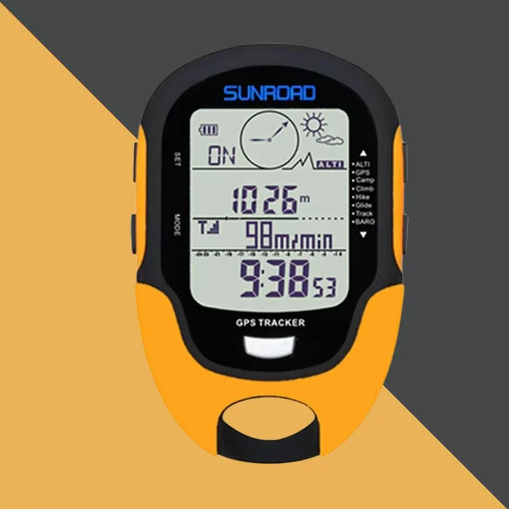 Portable GPS Tracker for outdoor adventures, featuring SOS alarm & navigation for safe hiking.