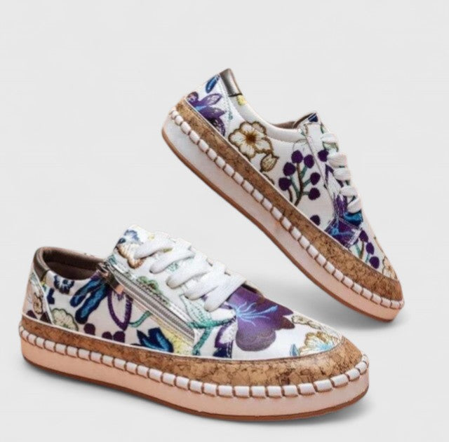 Stylish women's slip-on orthopedic walking shoes for casual comfort & support.