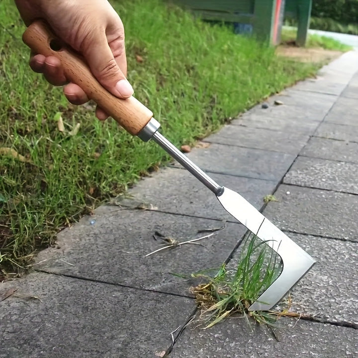 Efficient stainless steel path weed remover for effortless crack & edge cleaning. Essential garden tool.