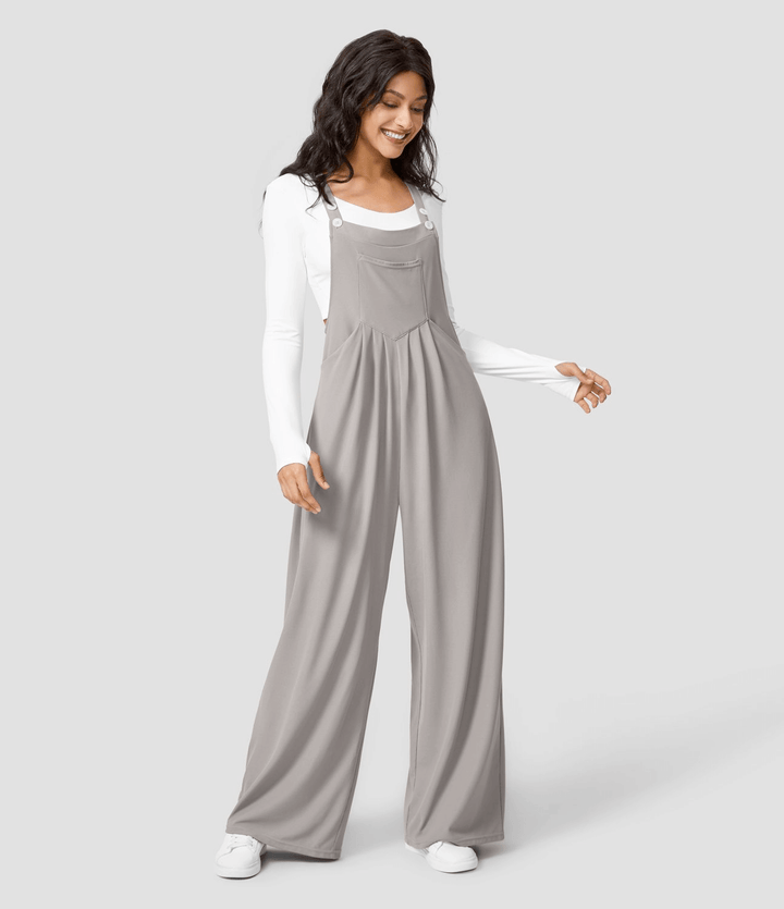 Women's Wide-Leg Overalls