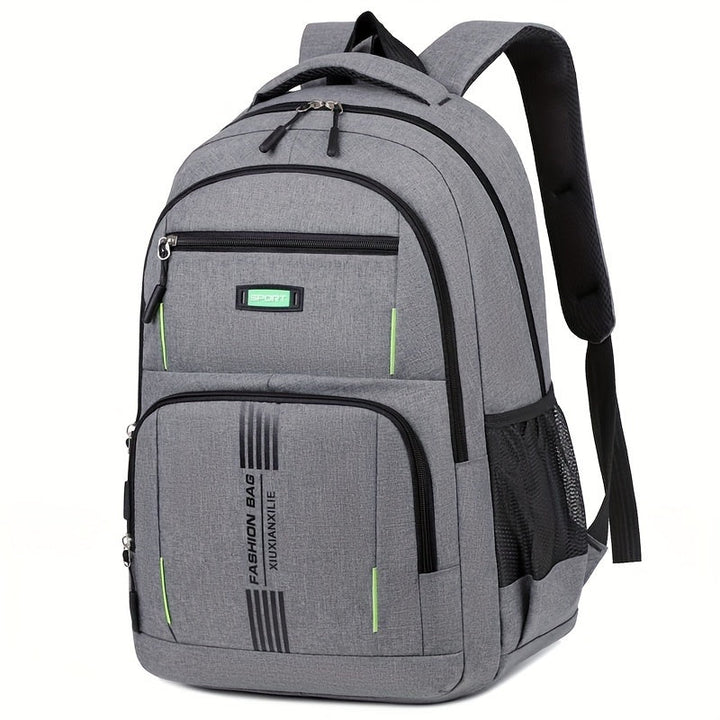 Men's durable full grain leather backpack. Classic vintage style for everyday utility & travel.