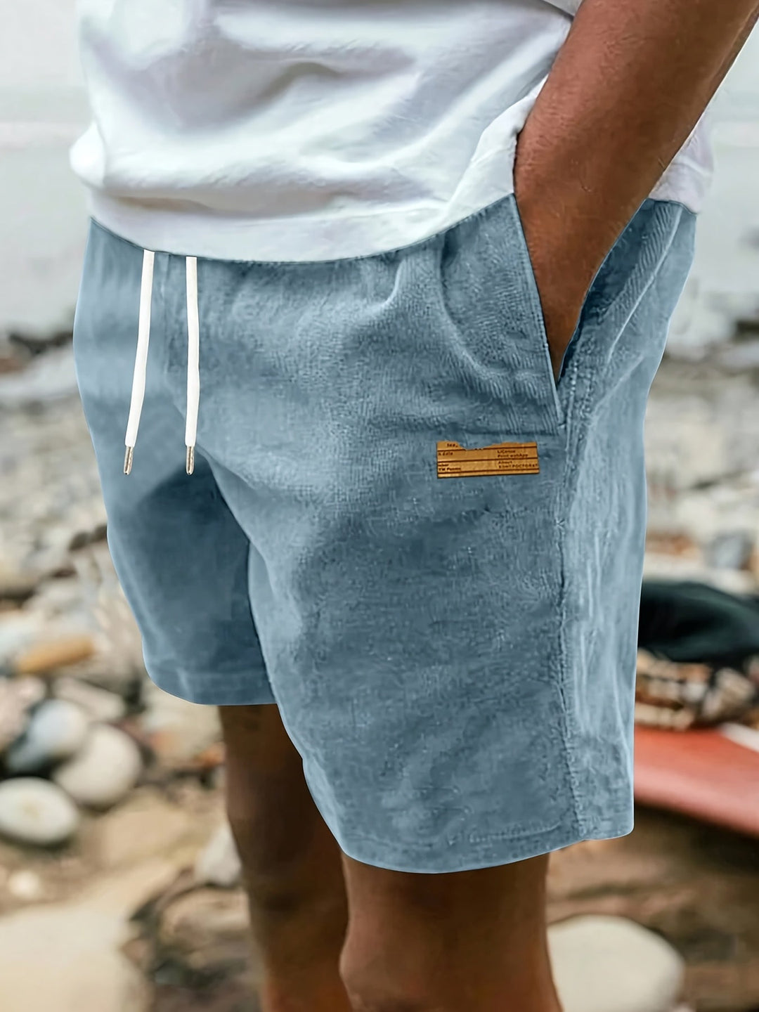 Men's relaxed fit drawstring shorts, perfect for ultimate comfort and casual summer wear.