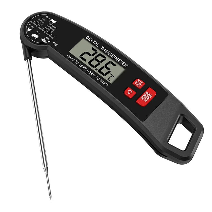 Digital Food Thermometer with Backlit LCD