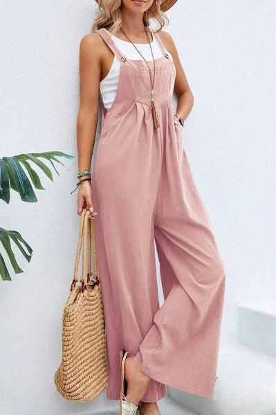Women's Sleeveless Wide-Leg Jumpsuit