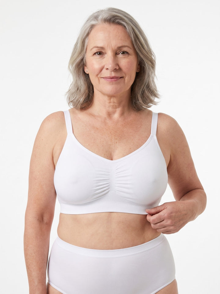 Daily wear seamless comfort bra for women, stretchy, soft & invisible under clothes.