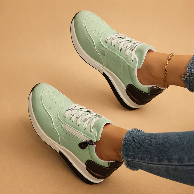 Stylish low-top women's sneakers, ideal for spring, summer, and fall casual fashion.