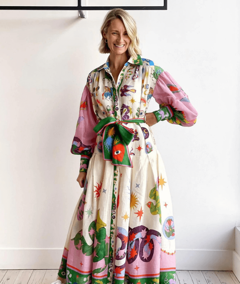 Italian style women's long dress; an elegant, flowy maxi perfect for formal parties & evening wear.