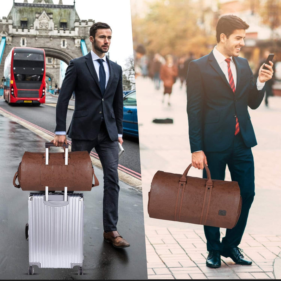 High-quality zippers & straps on a convertible travel duffel bag, reliable for luggage.