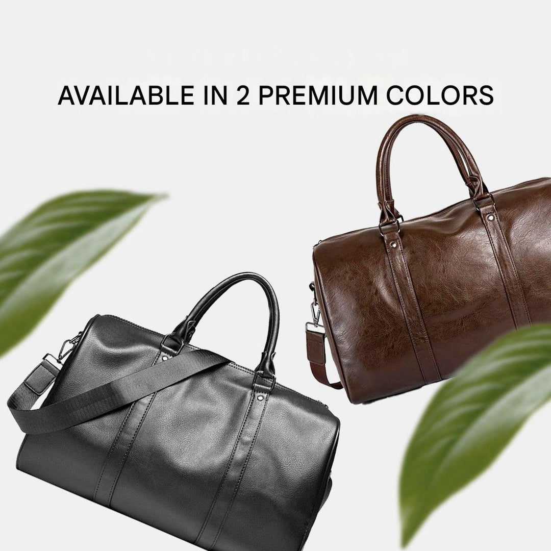 Lightweight black carry-on duffel bag. Ideal for airplane cabin luggage or short trips.