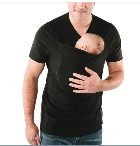 Versatile baby sling t-shirt, comfortable and hands-free ergonomic carrier, essential for new parents.