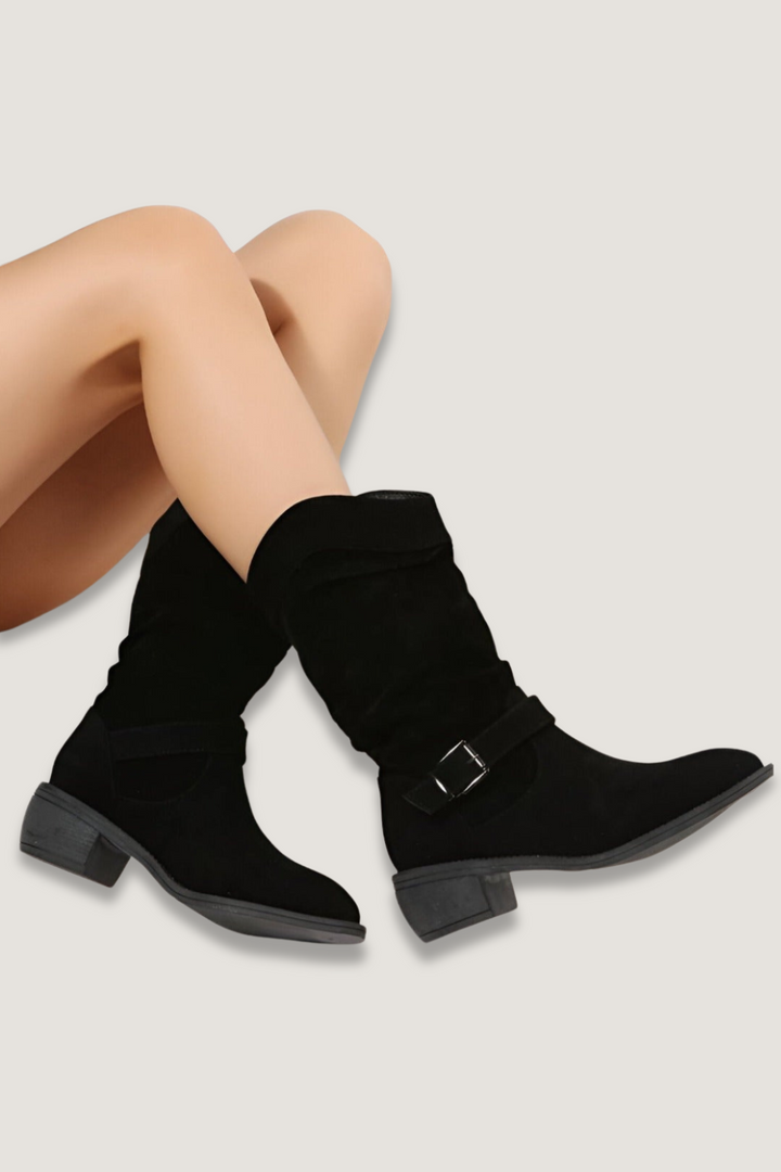 Women's comfortable beige ankle boots for all-day wear. Perfect for casual daily style in fall/winter.