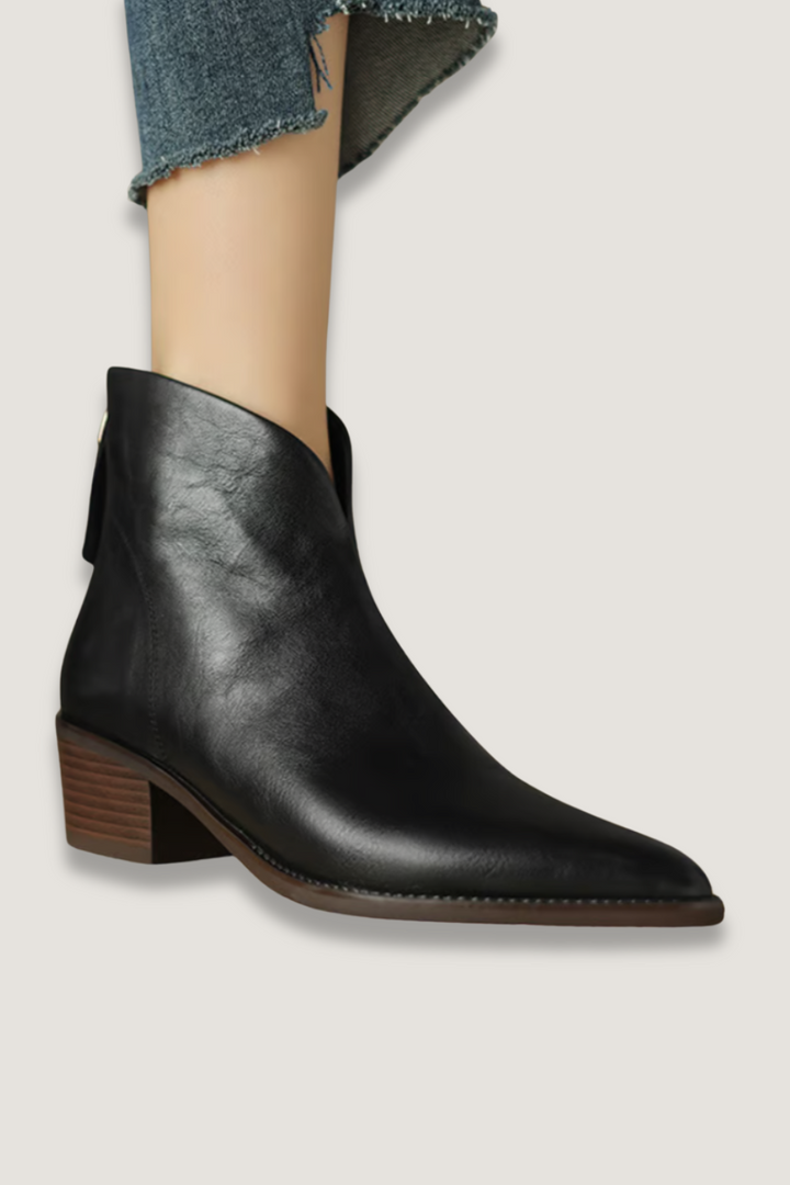 Women's Dawn elegant black ankle boots, perfect for versatile fall and winter style.