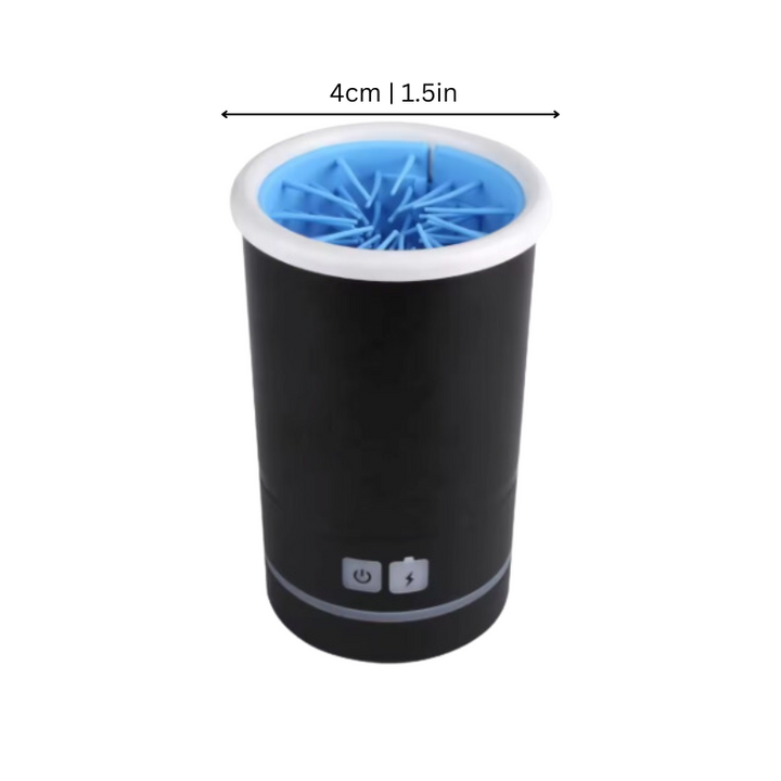 Automatic dog paw washer for outdoor adventures. Quickly cleans muddy paws, a must-have dog accessory.