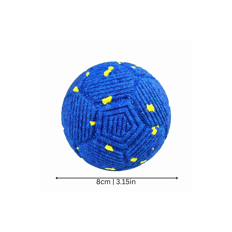 Rechargeable smart interactive dog toy provides boredom relief & exercise for pets. Blue & orange.