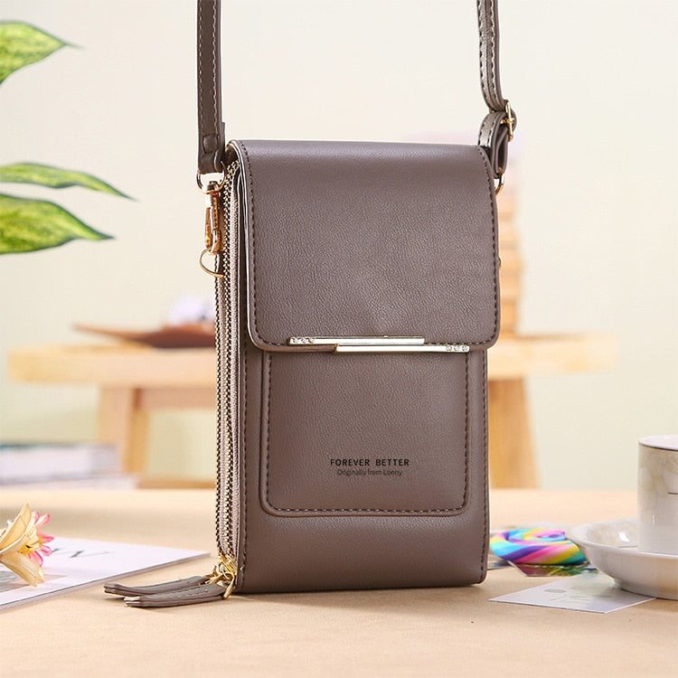 Everyday carry women's bag: premium touchscreen shoulder bag in stylish PU leather.