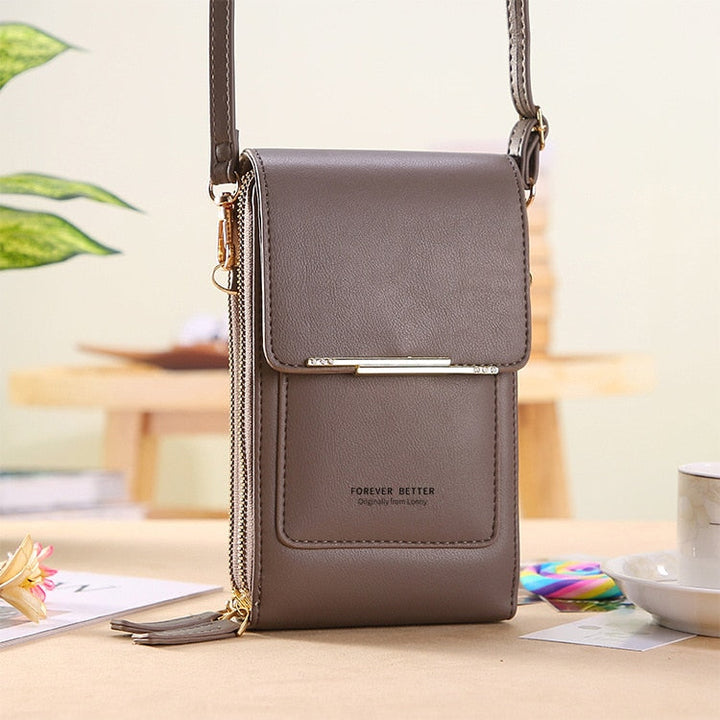 Everyday carry women's bag: premium touchscreen shoulder bag in stylish PU leather.