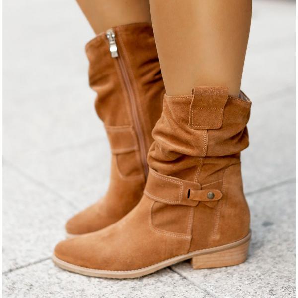 Comfortable women's Alexis ankle boots with zip closure, featuring orthopedic arch support & non-slip sole.