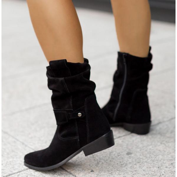 Black Alexis ankle boots: Women's stylish footwear with orthopedic arch support and a durable non-slip sole.