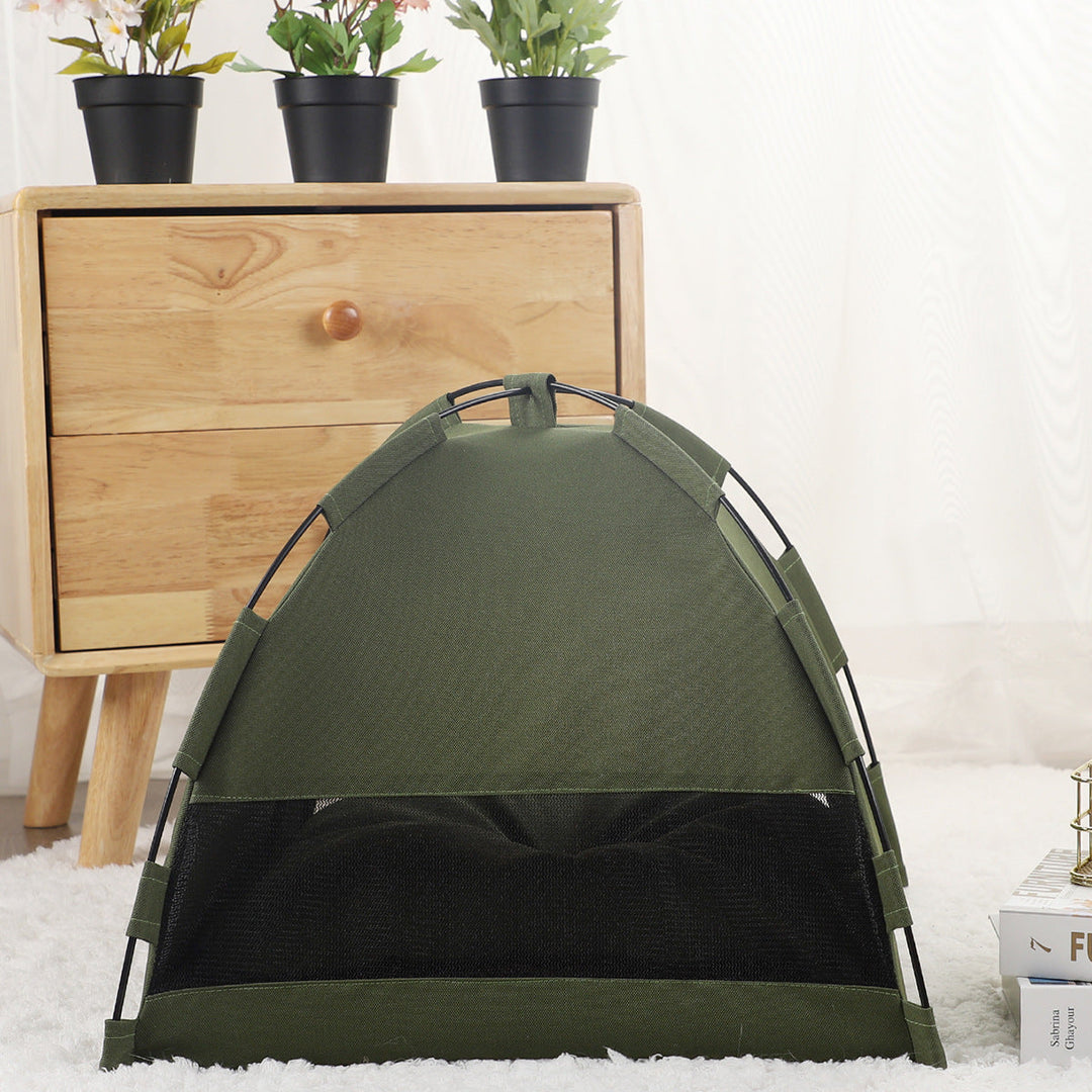 Cooling cat tent bed: breathable, cozy hideaway for pets. A stylish and comfortable cat furniture accessory.