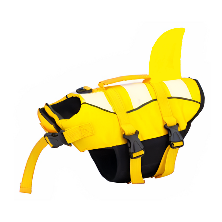 Premium pet life vest for dogs, offering maximum buoyancy & visibility. Secure jacket for safe swimming & water activities.