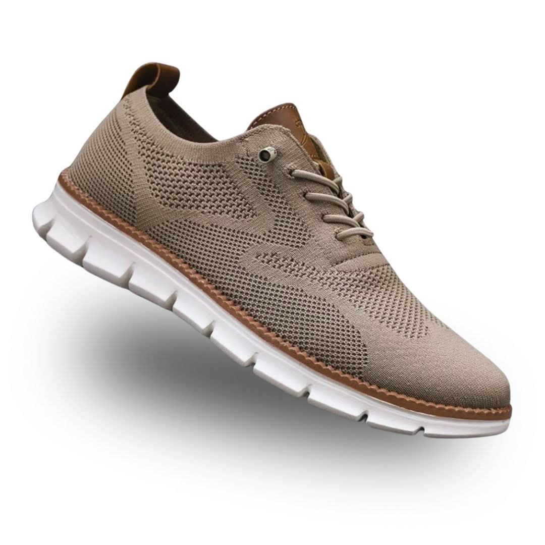 Cushioned men's comfort shoes, lightweight and supportive for daily walking activities.