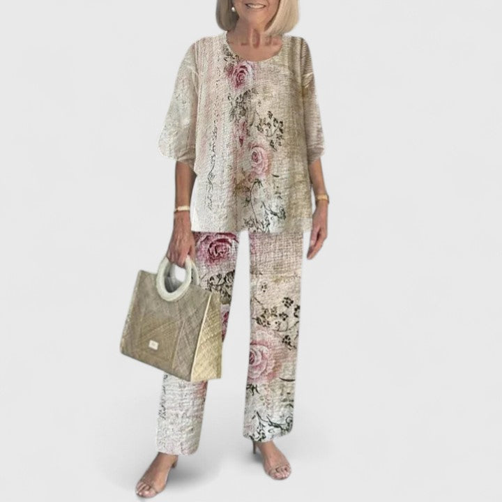Simple yet elegant women's loose two-piece set, ultimate comfort wear for a chic and versatile look.