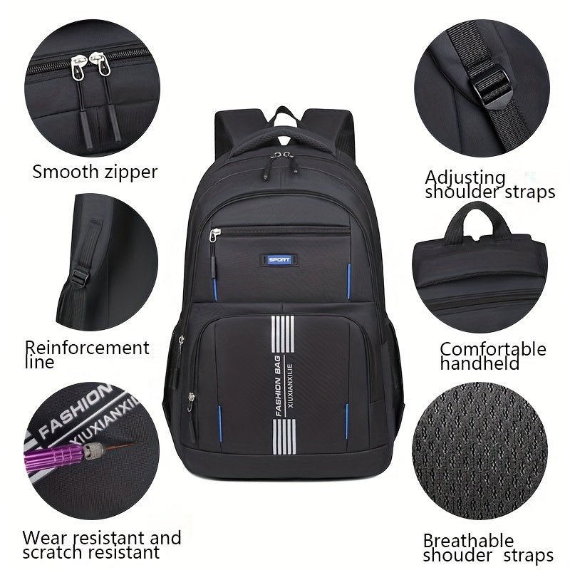 Vintage style men's full grain leather travel backpack. Durable construction for timeless utility.