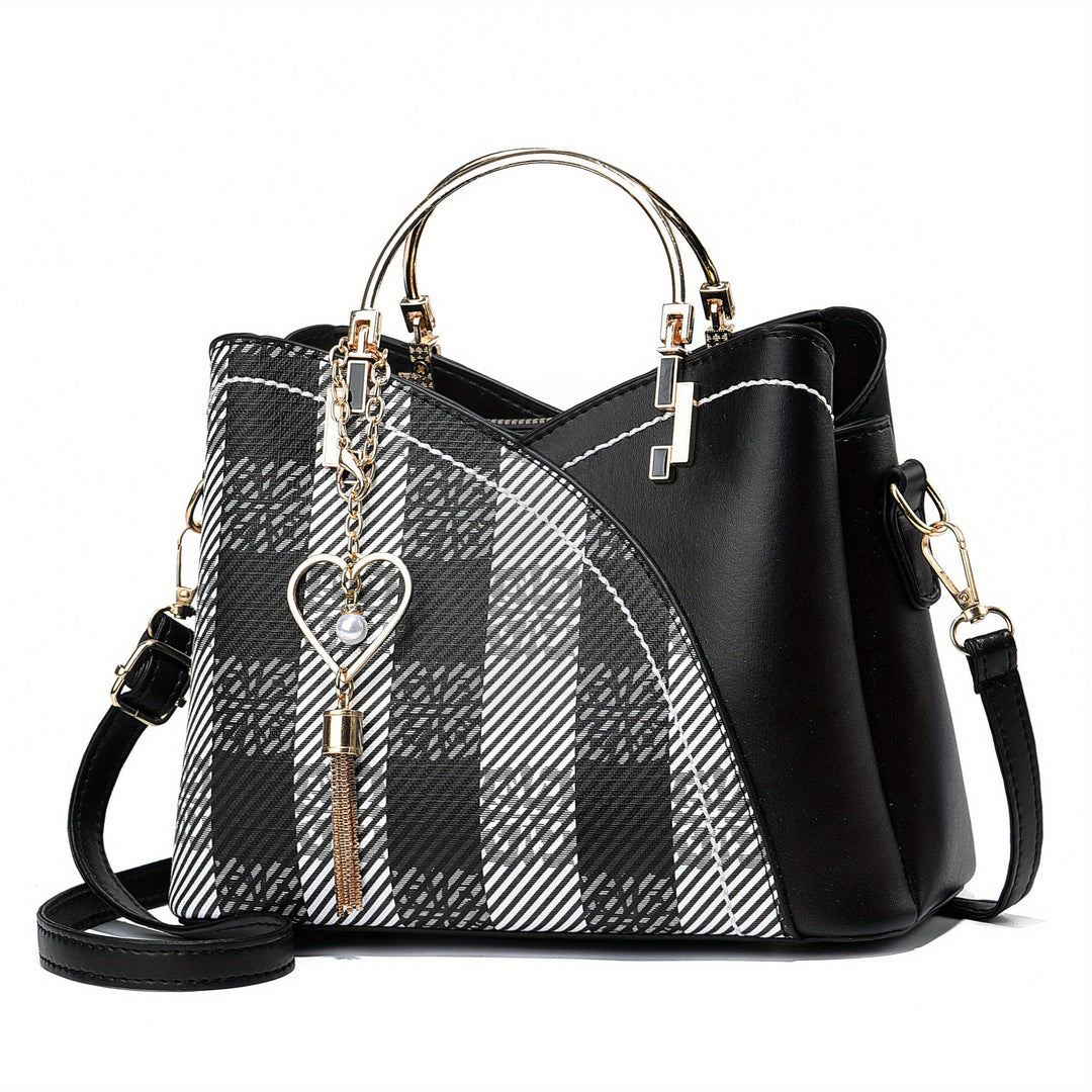 Cream-colored women's luxury leather handbag, a stylish everyday fashion statement.
