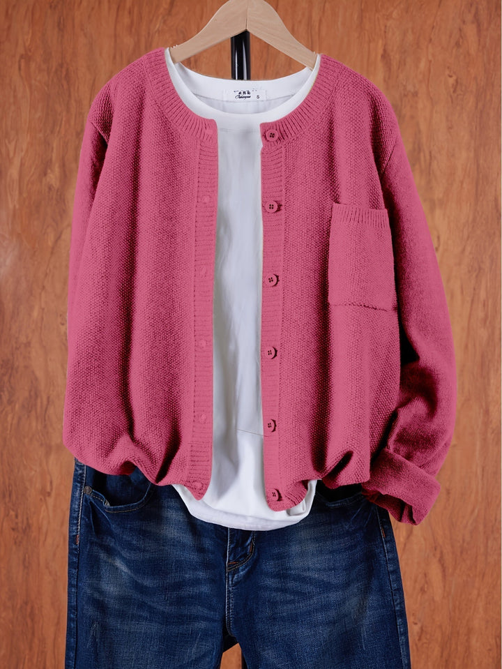 Casual women's long sleeve cardigan, perfect for everyday style.