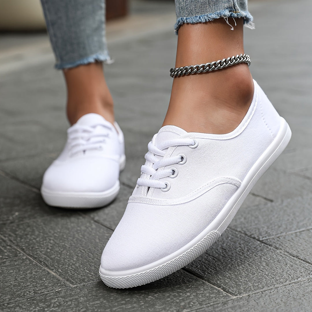 Women's comfortable low-top lace-up casual sneakers for everyday style.