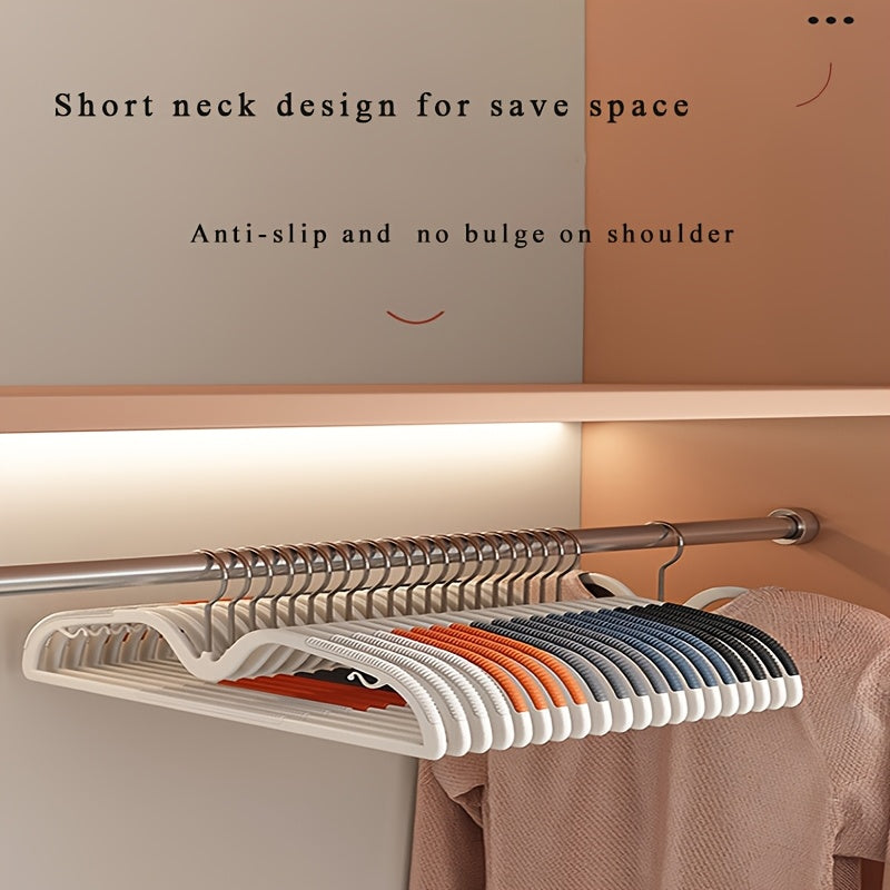 Unisex wardrobe hangers, non-slip, featuring a convenient rotating hook for easy garment access.
