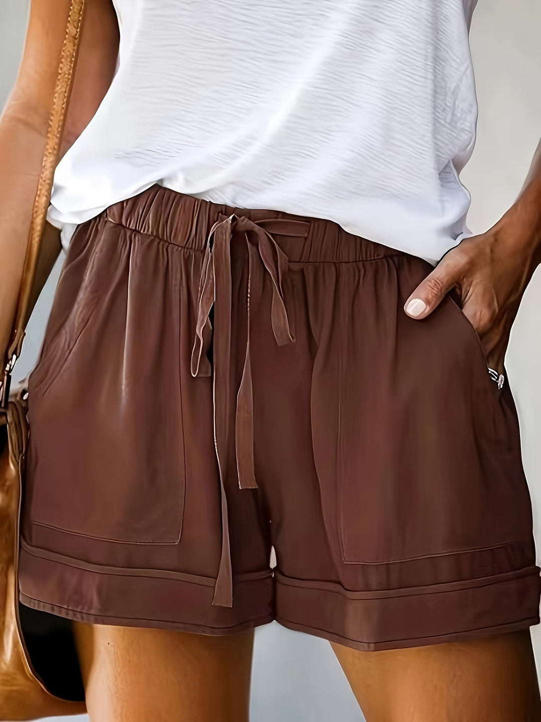Versatile women's loose summer shorts. Comfortable and stylish for casual, beach, or vacation wear.