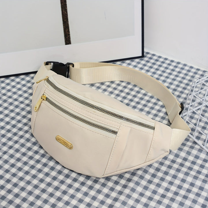 Women's lightweight travel bag, adjustable strap, multi-zip pockets, perfect for outdoor activities.