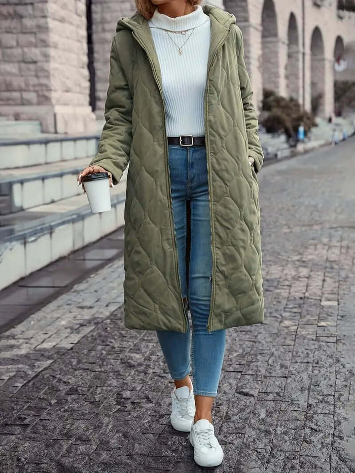 Women's Quilted Coat with Hood